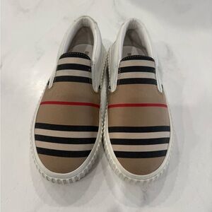 Burberry Striped Slip-On Sneakers